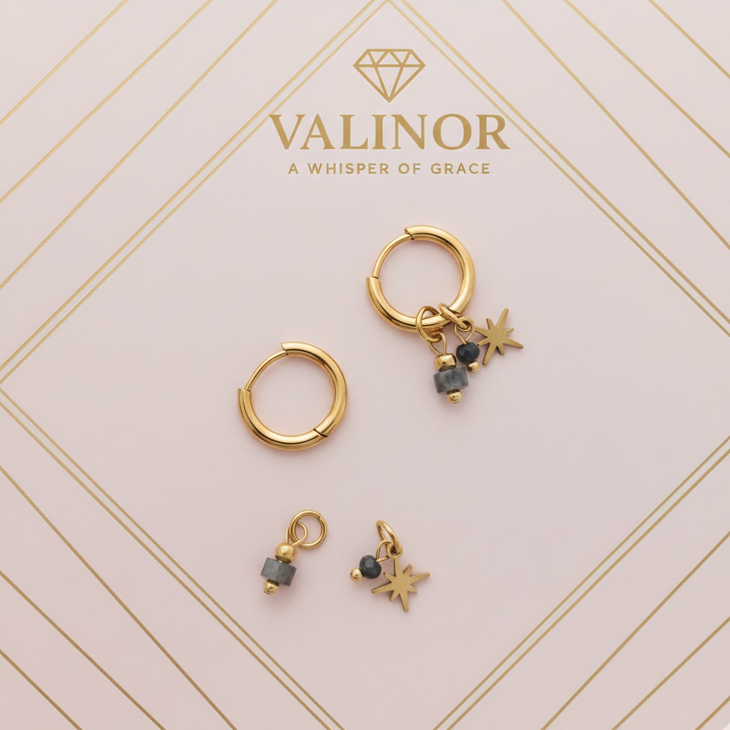 Stella Charm Hoops