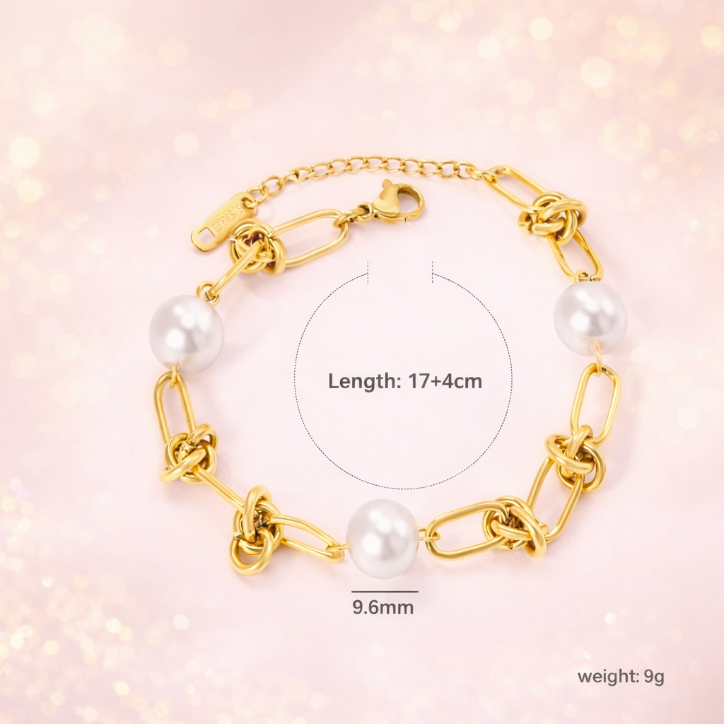 Aurelia Pearl Link Bracelet