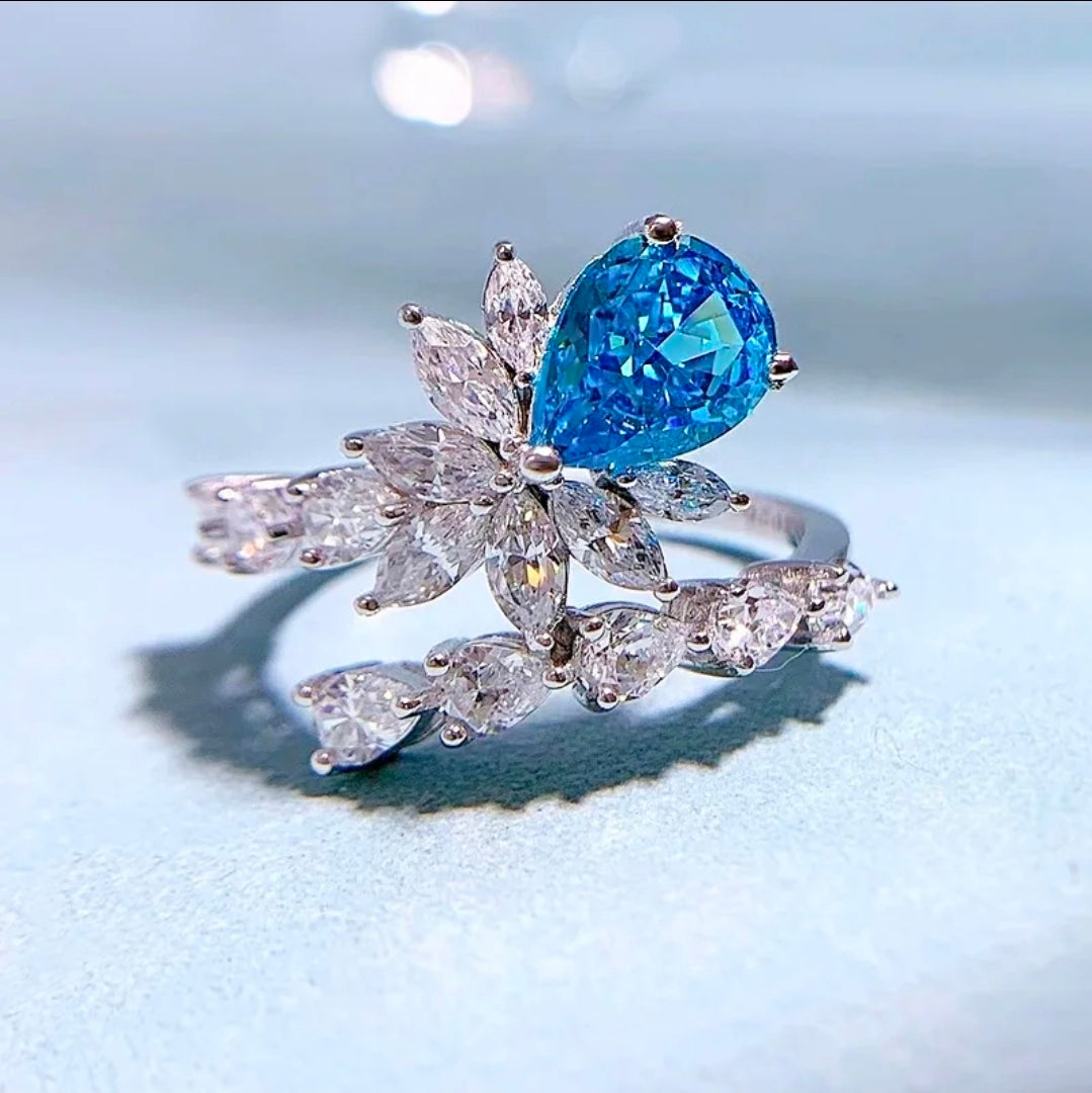 Azure Bloom Ring
