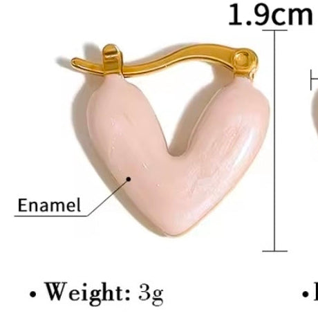 Blush Heart Earrings