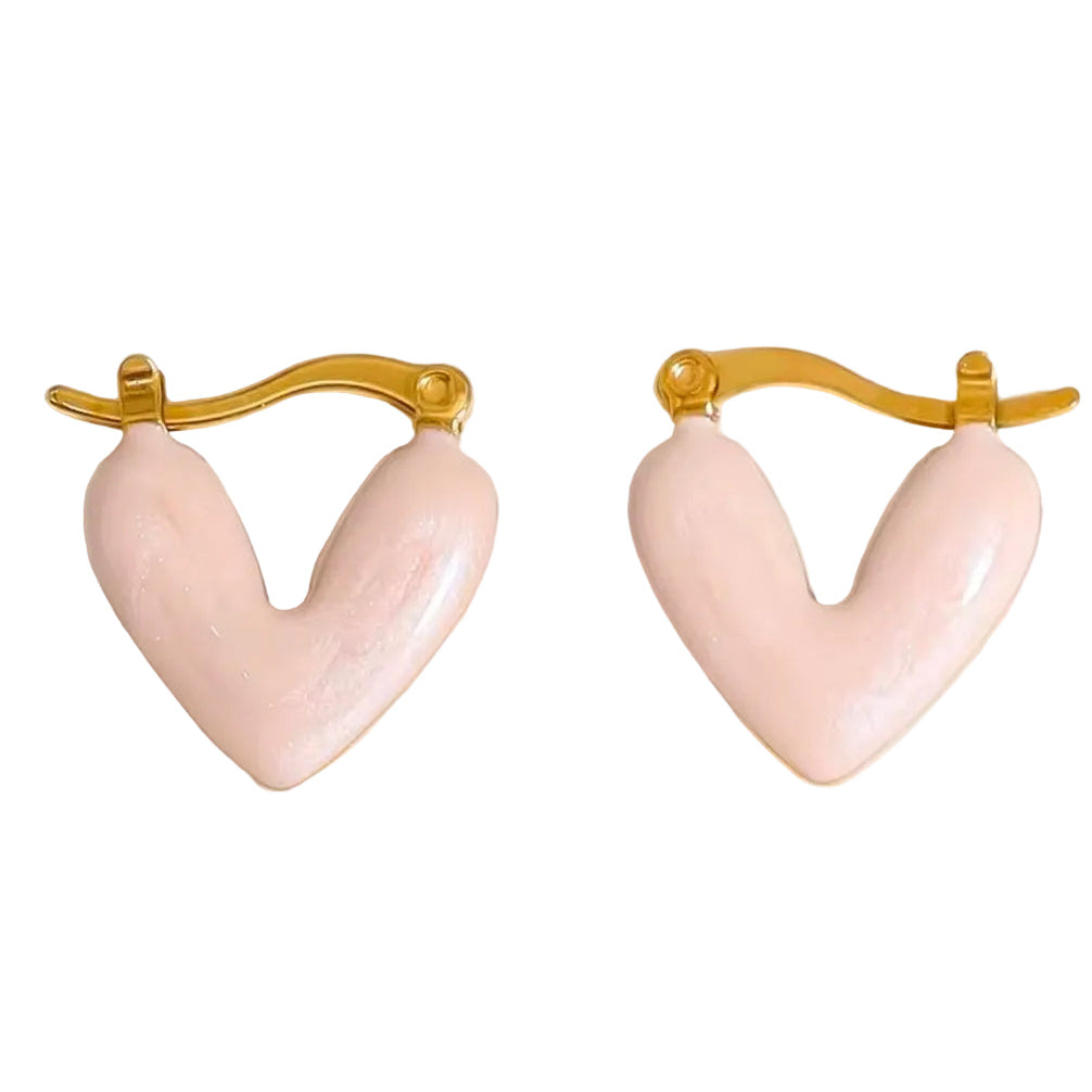 Blush Heart Earrings