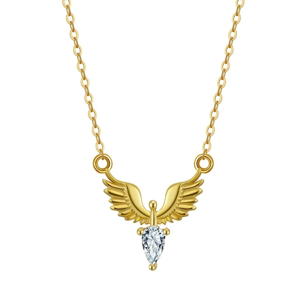 Angel Wings Drop Necklace