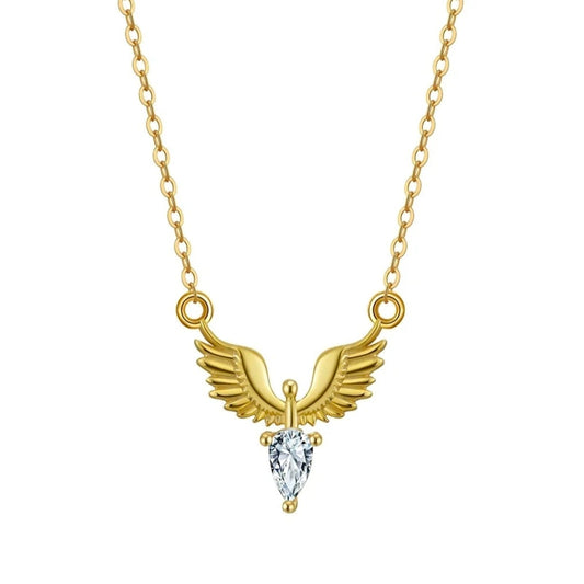 Angel Wings Drop Necklace
