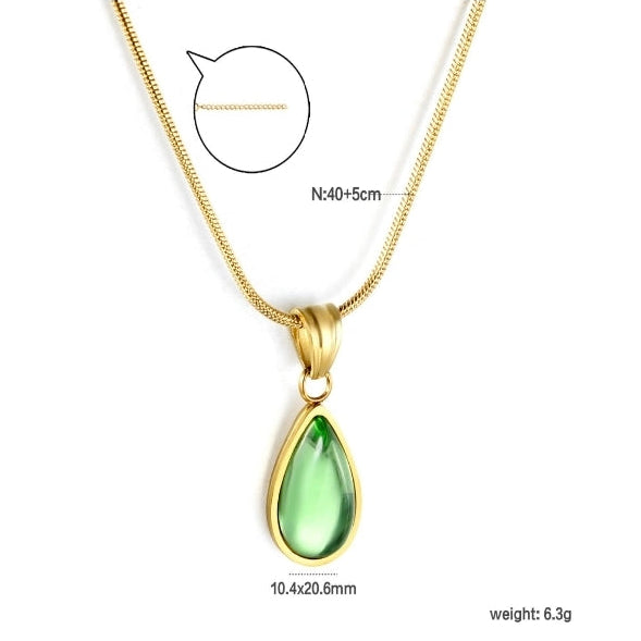 Emerald Drop Necklace