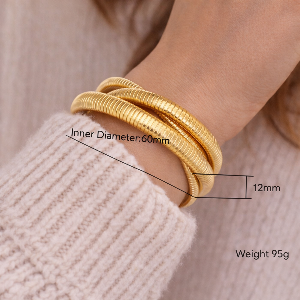 Aurélia Triple Gold Bangle