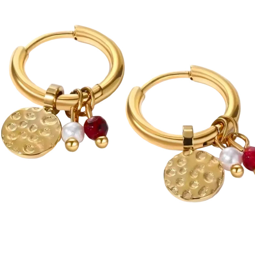 Charm Coin Hoops