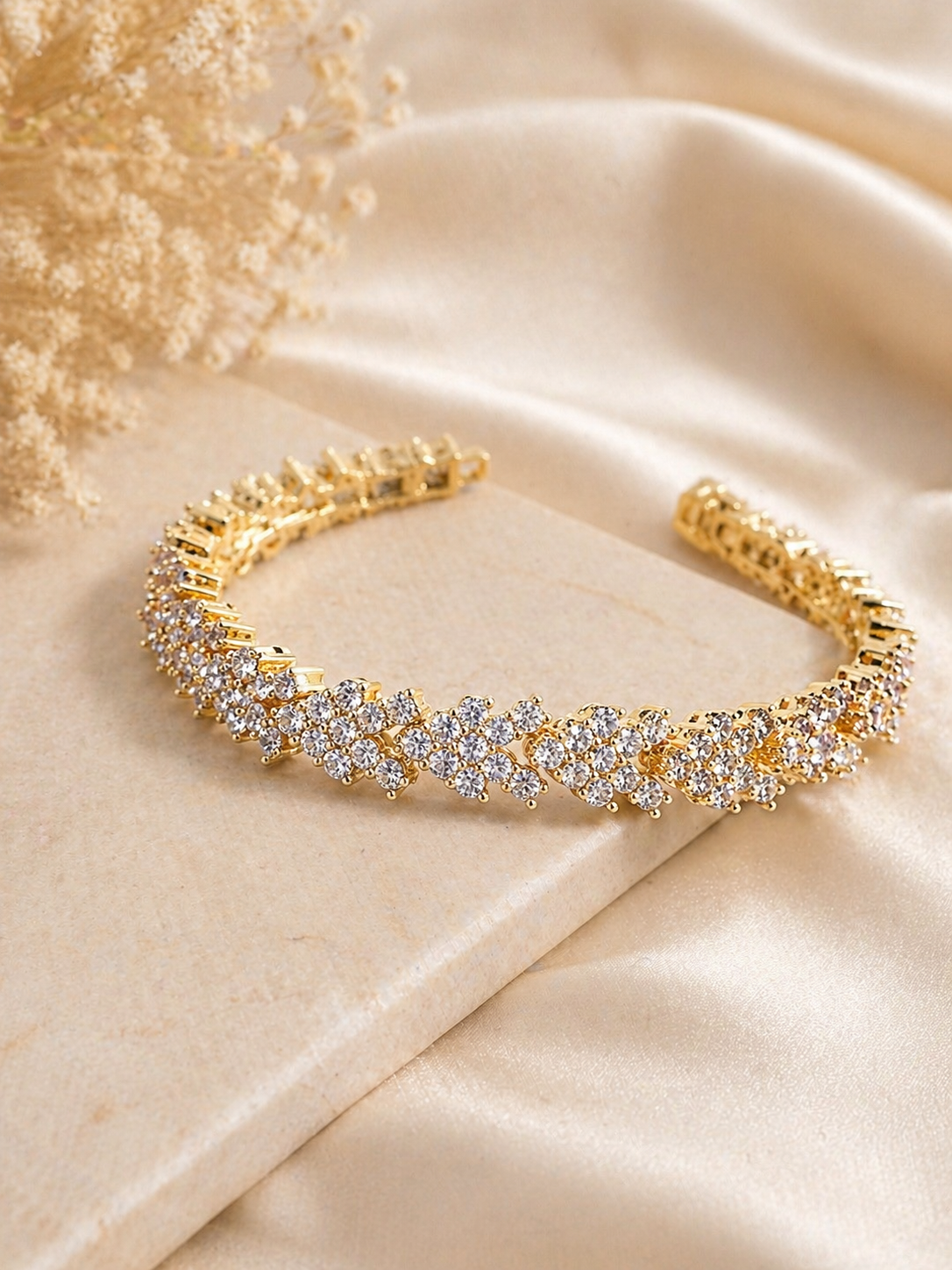 Golden Radiance Tennis Bracelet