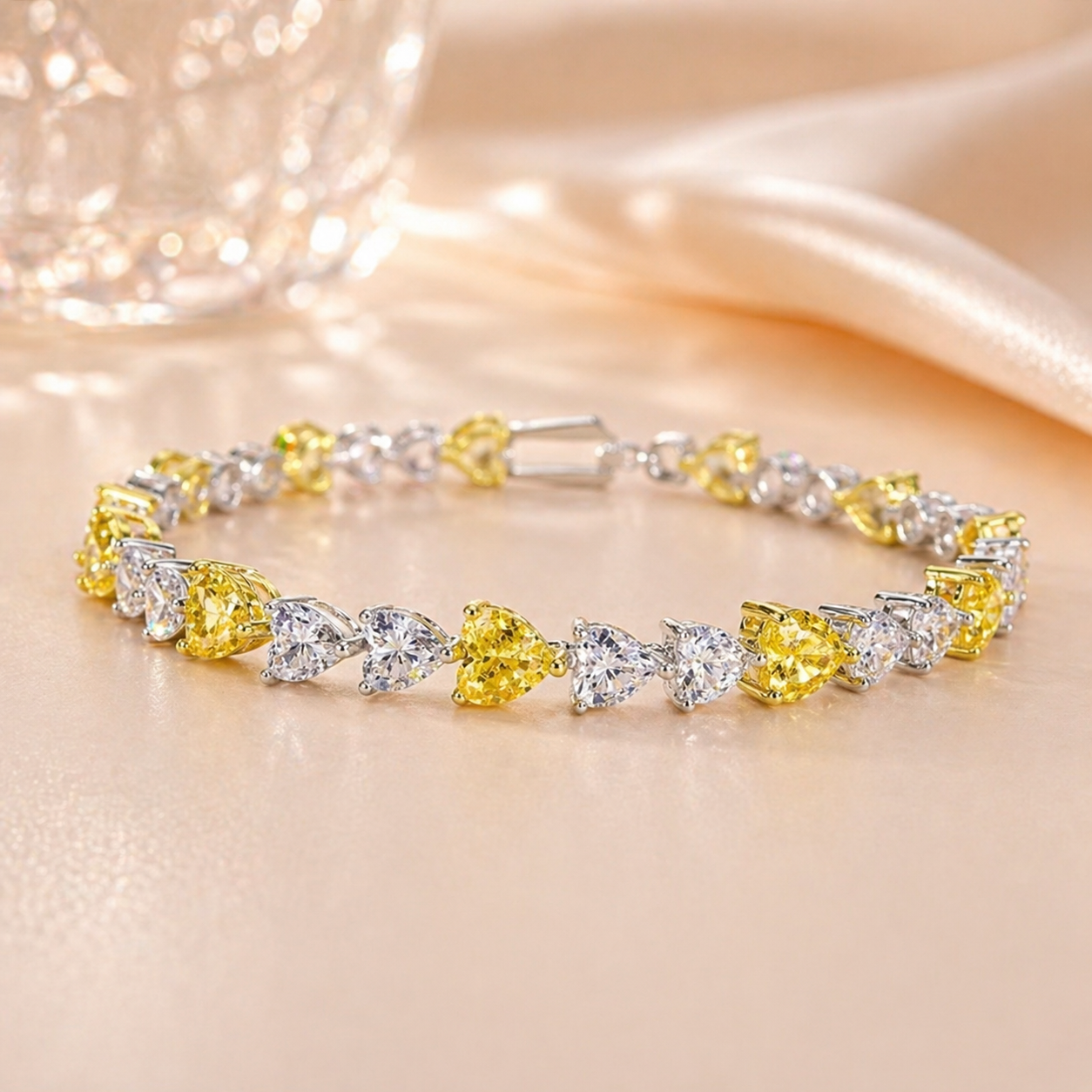 Aurora Ice Heart Bracelet