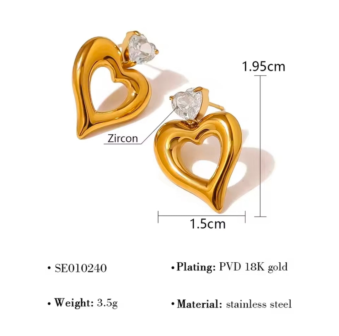 Amoria Heart Earrings