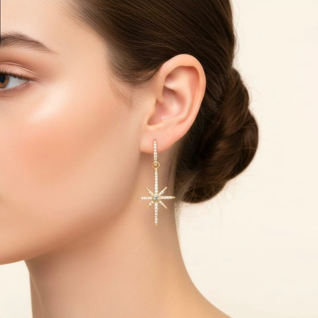 Celeste Star Drop Earrings
