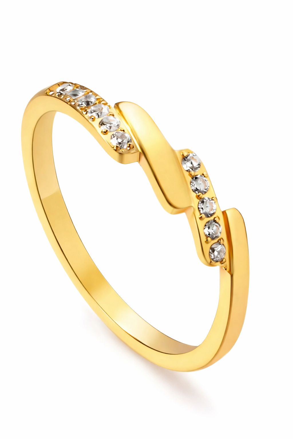 Lunara Gold Wave Ring
