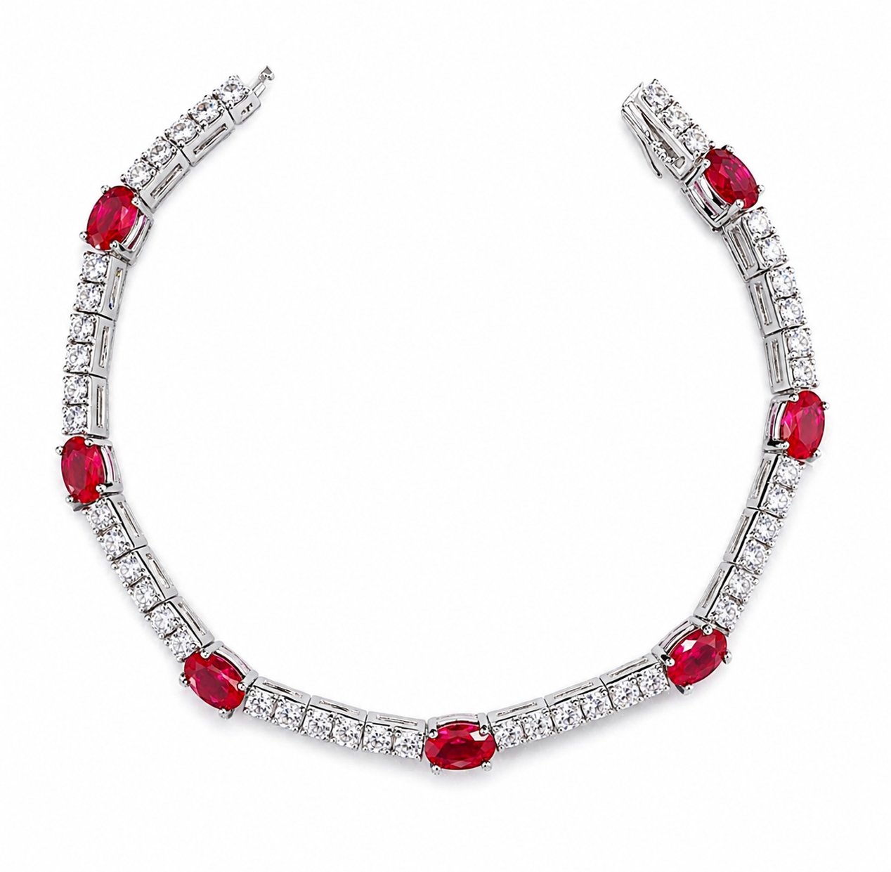Crimson Royale Tennis Bracelet