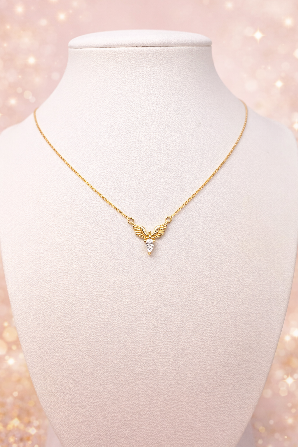 Angel Wings Drop Necklace