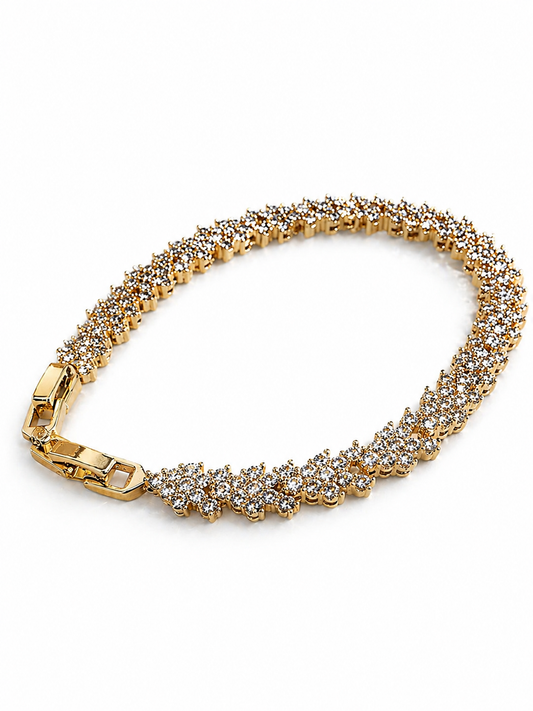Golden Radiance Tennis Bracelet