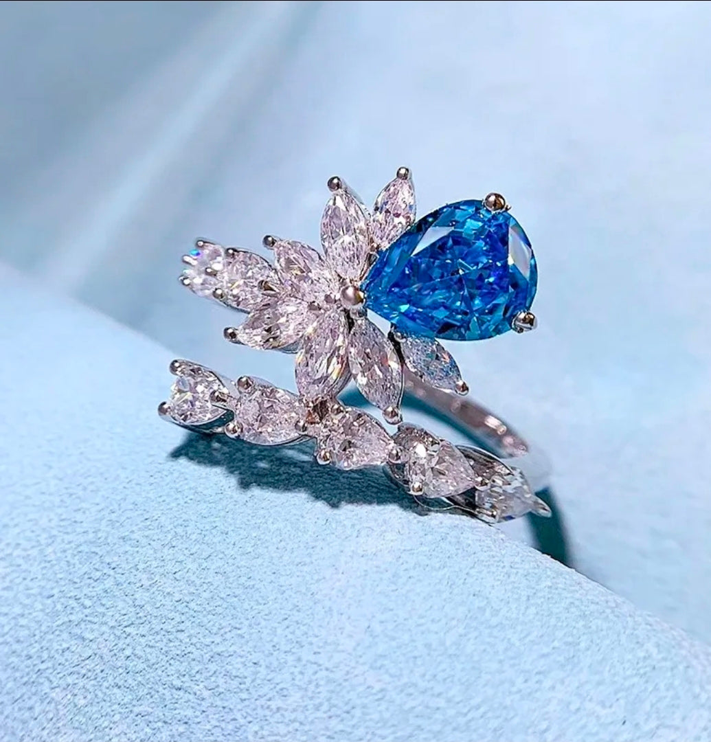 Azure Bloom Ring