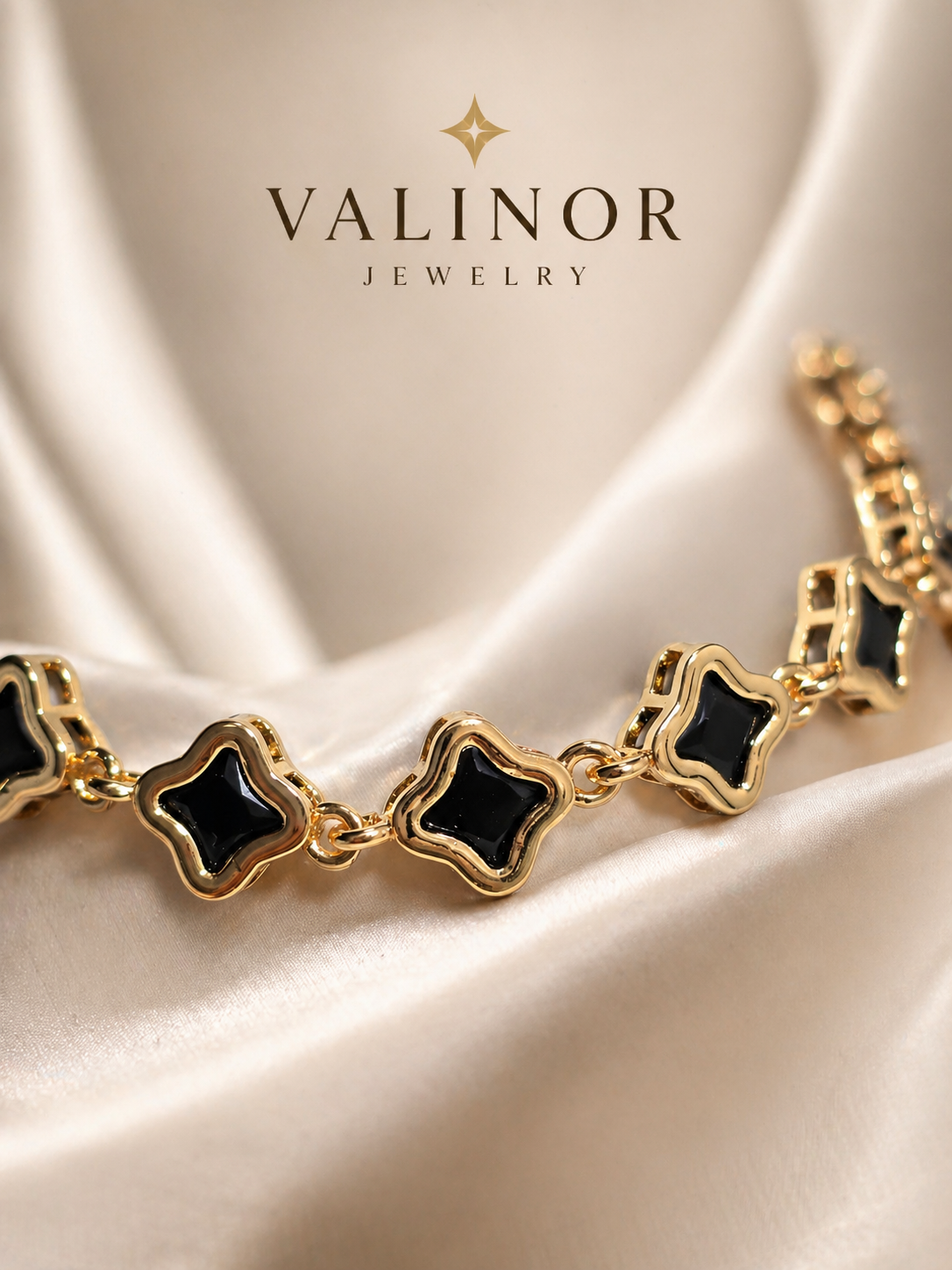 Midnight Clover Bracelet