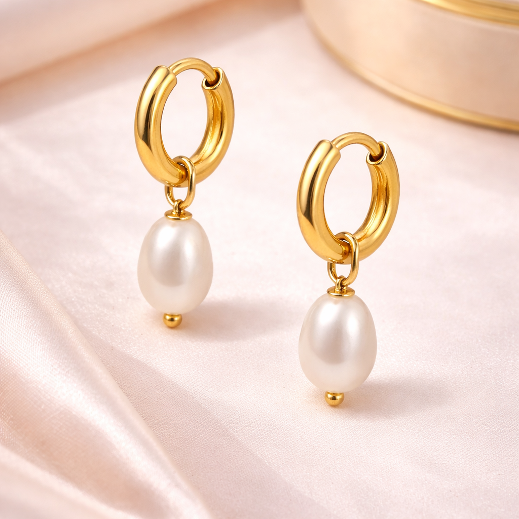 Pearl Tide Hoops