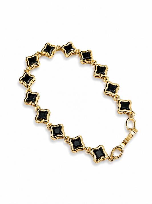 Midnight Clover Bracelet