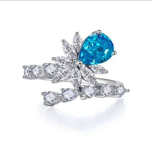 Azure Bloom Ring