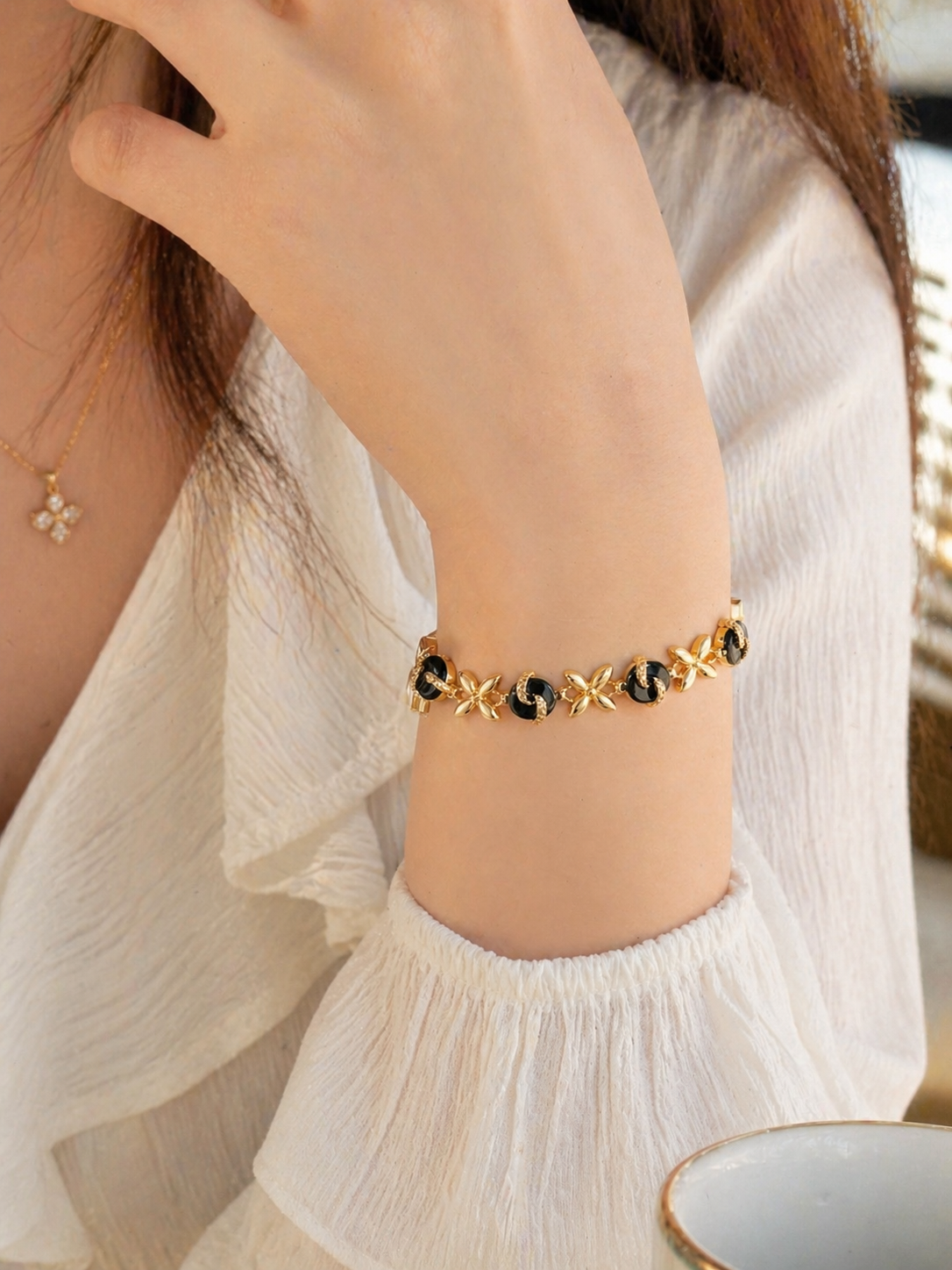Noir Blossom Bracelet