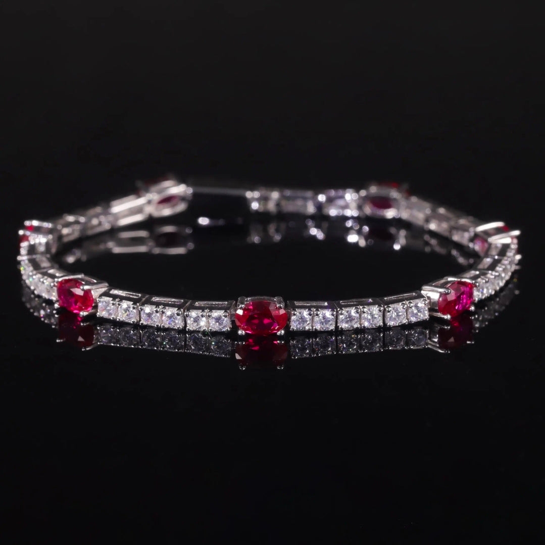 Crimson Royale Tennis Bracelet