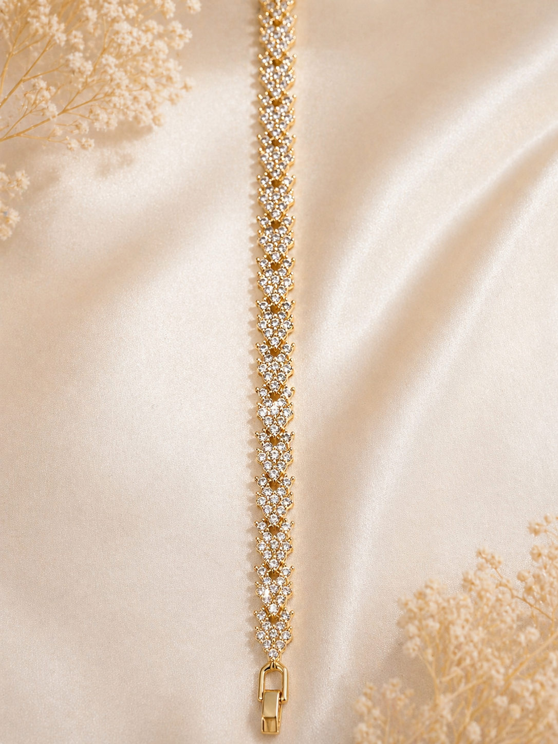 Golden Radiance Tennis Bracelet