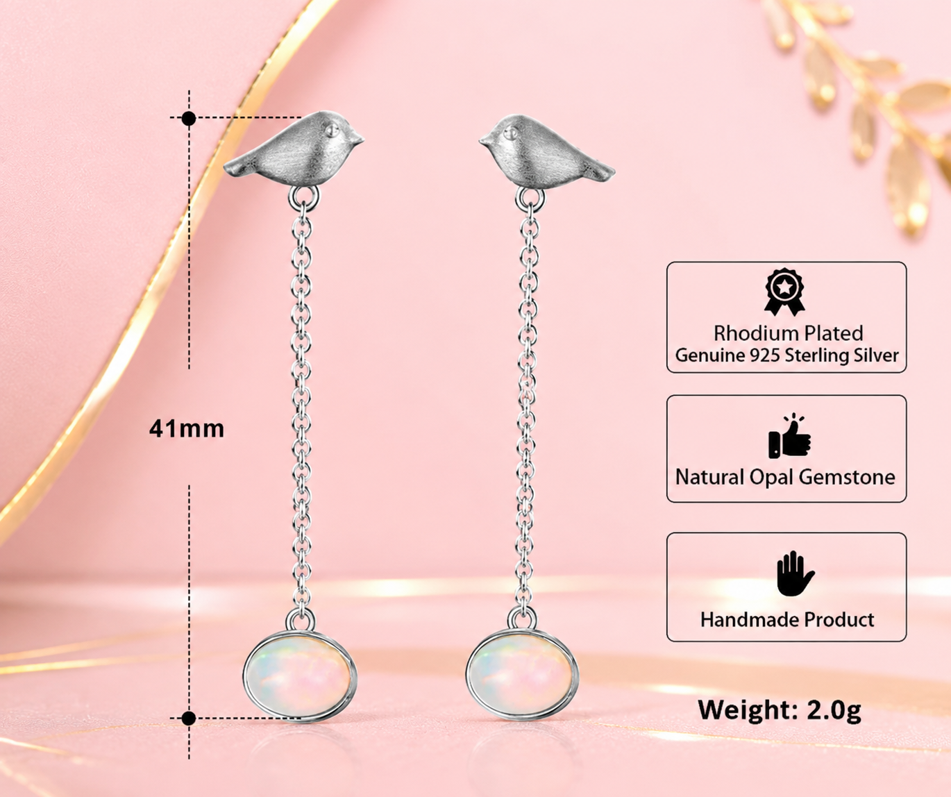 Whispering Opal Bird Set