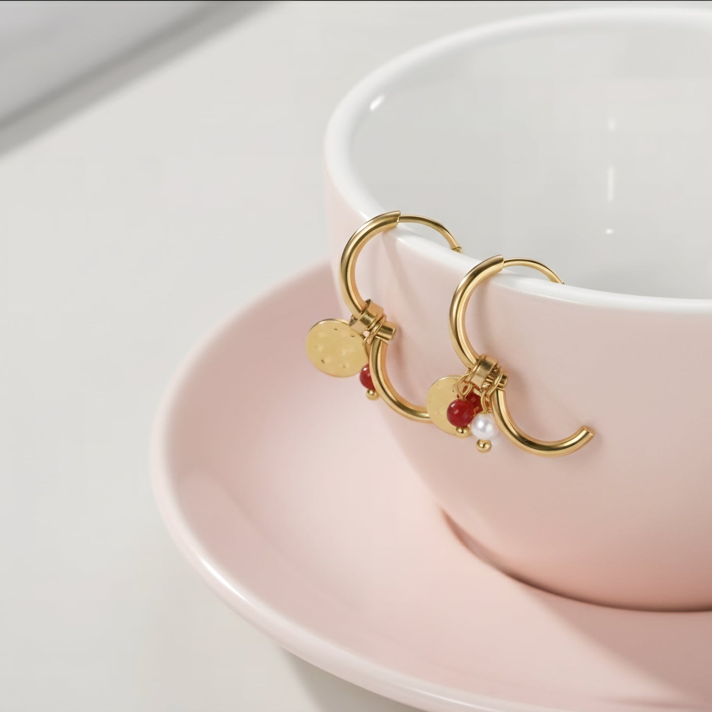 Charm Coin Hoops