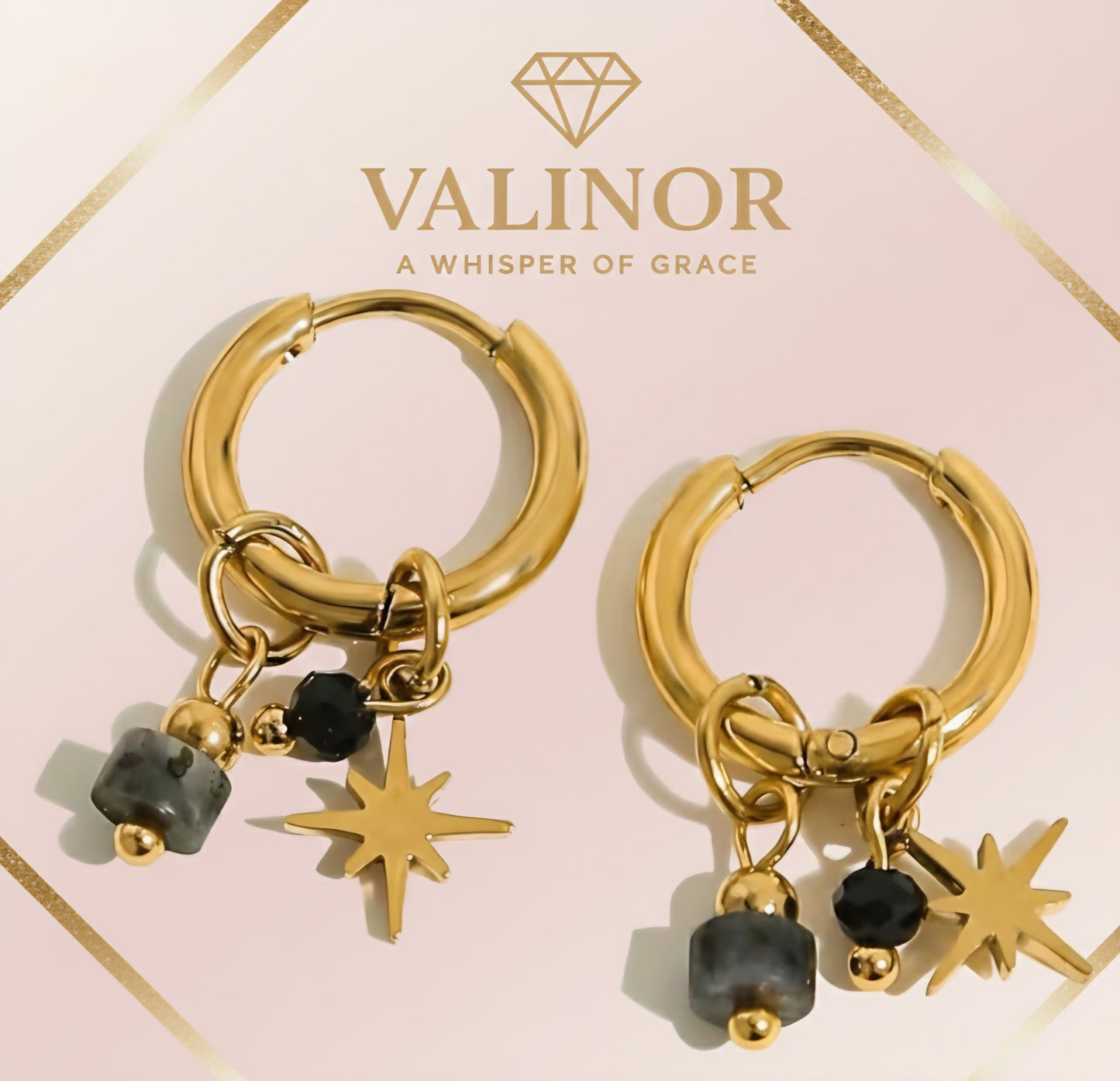 Stella Charm Hoops