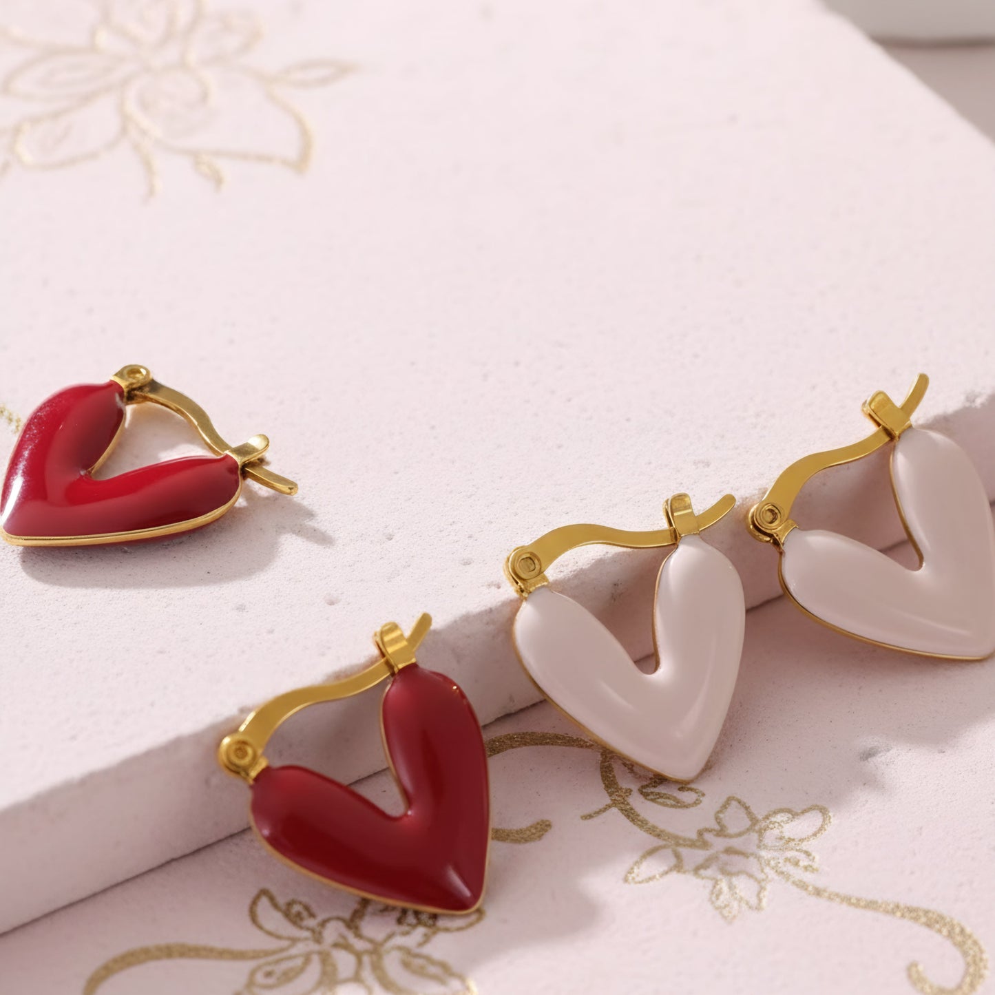 Blush Heart Earrings
