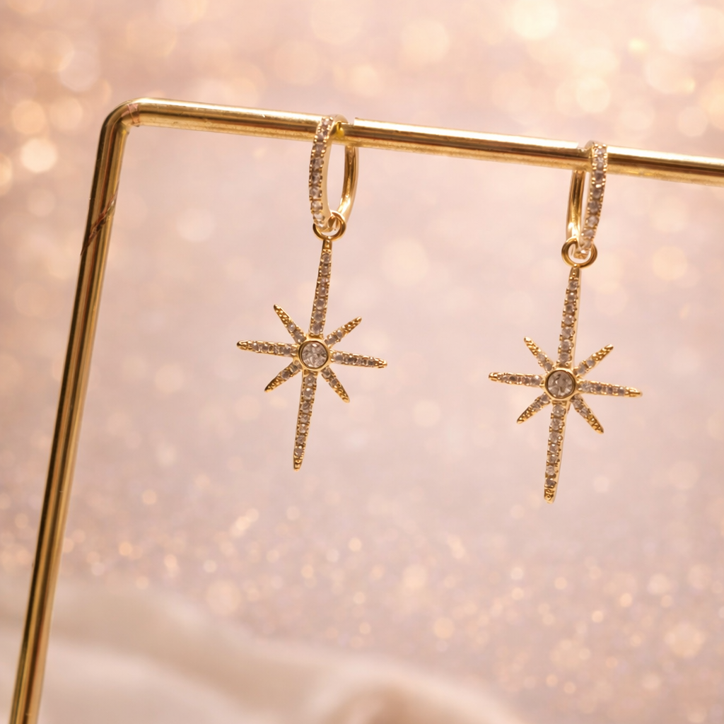 Celeste Star Drop Earrings