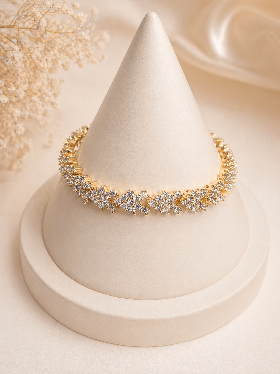 Golden Radiance Tennis Bracelet